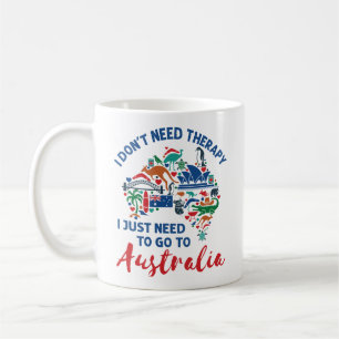 Jag behöver inte gå till Australien. Kaffemugg