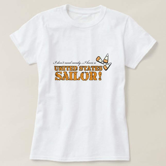 Jag behöver inte godis.. tee shirt (Design framsida)