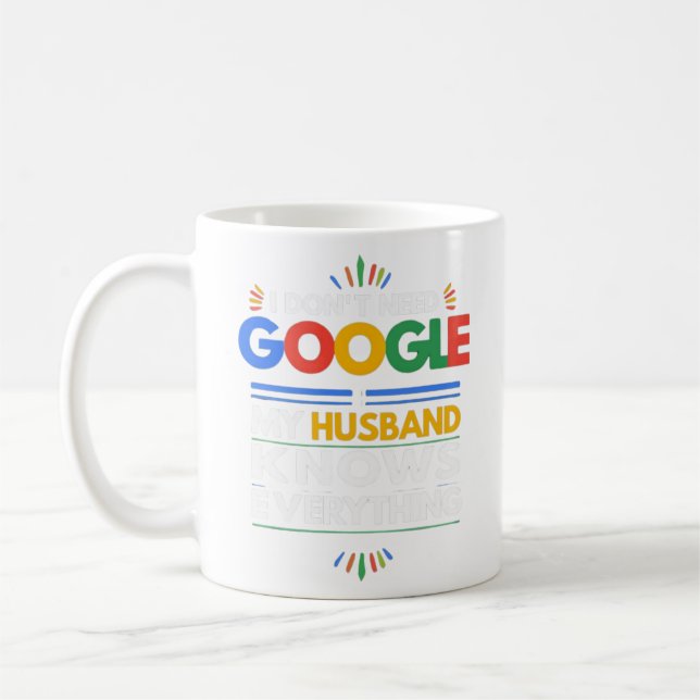 Jag behöver inte Google Make vet allt. Kaffemugg (Vänster)