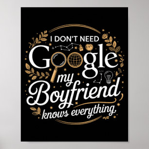 Jag behöver inte Google, min pojkvän vet allt Poster