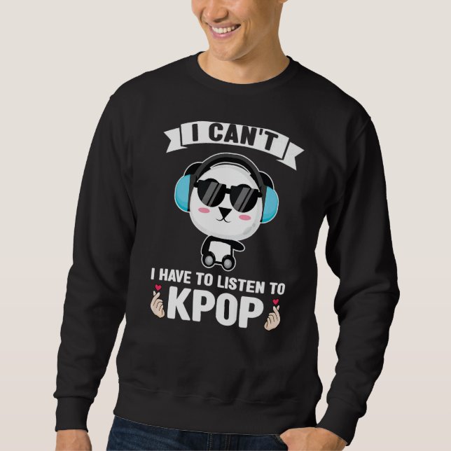 Jag behöver inte lyssna på Kpop merch Premiu Lång Ärmad Tröja (Framsida)