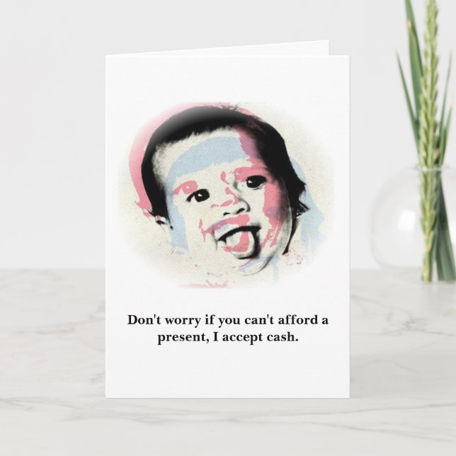 Jag behöver inte presents. kort (Framsida)