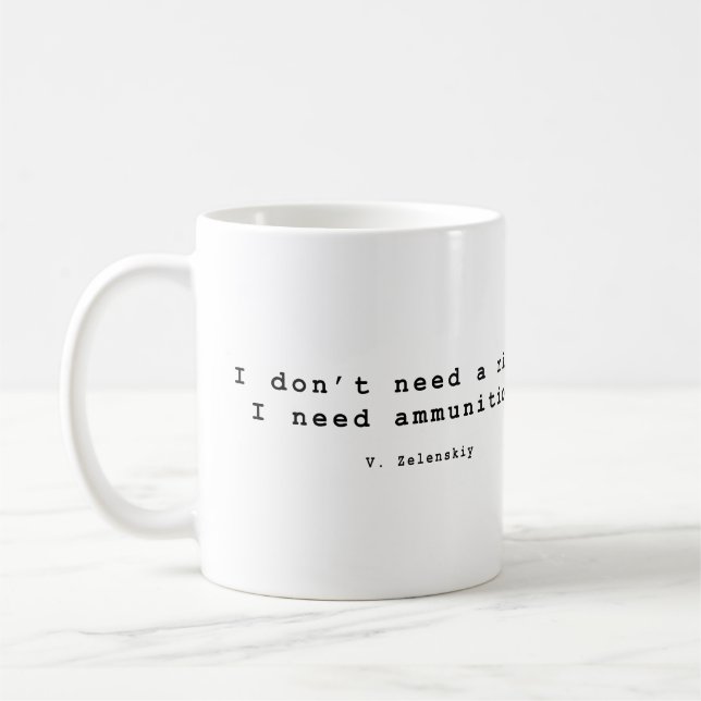 Jag behöver inte skjutvapen. kaffemugg (Vänster)