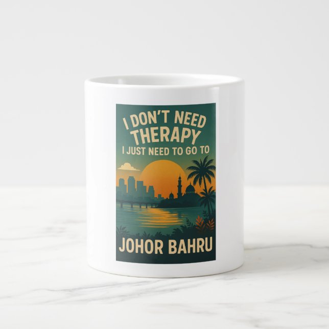 Jag behöver inte terapi, bara Johor Bahru Jumbo Mugg (Framsidan)