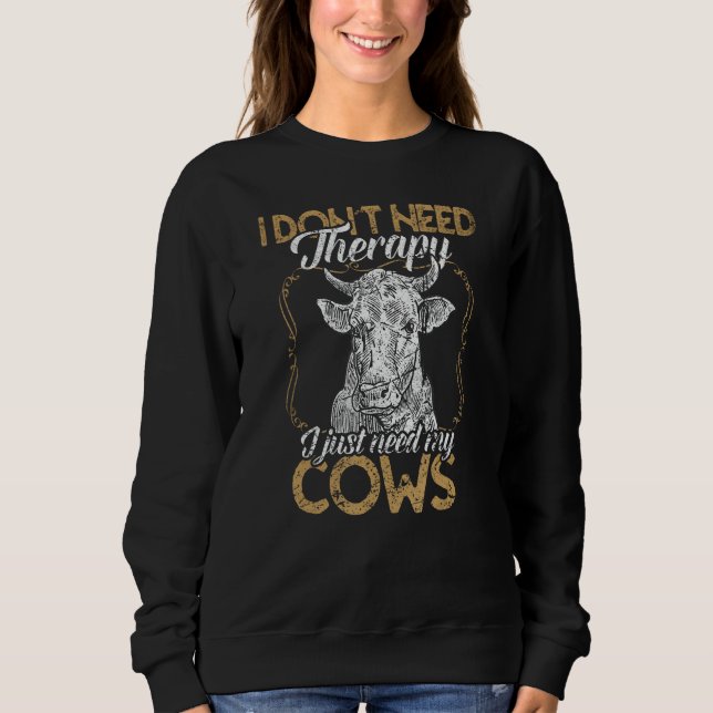 Jag behöver inte terapi bara min ko-jordbrukare t shirt (Framsida)