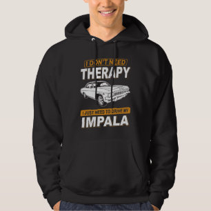 JAG BEHÖVER INTE TERAPI Chevrolet Impala Ss 1965 Hoodie