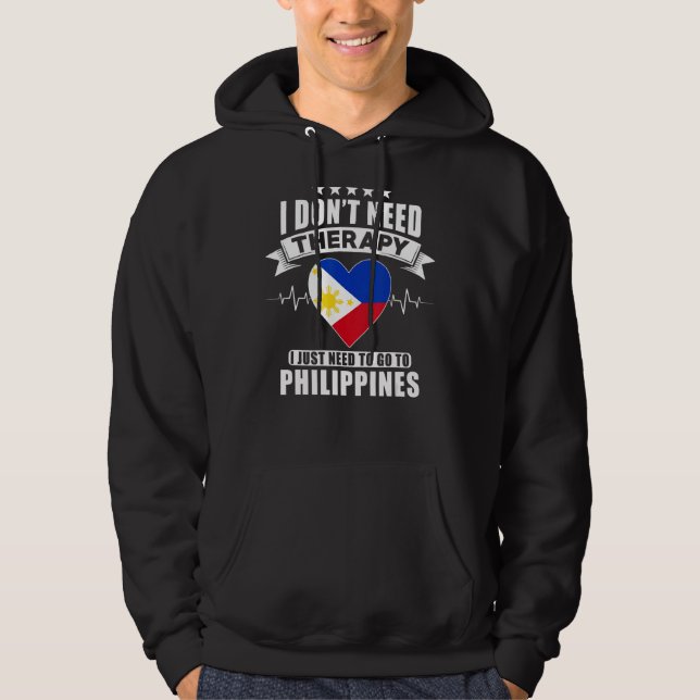 Jag behöver inte terapi jag bara behöver åka till  hoodie (Framsida)