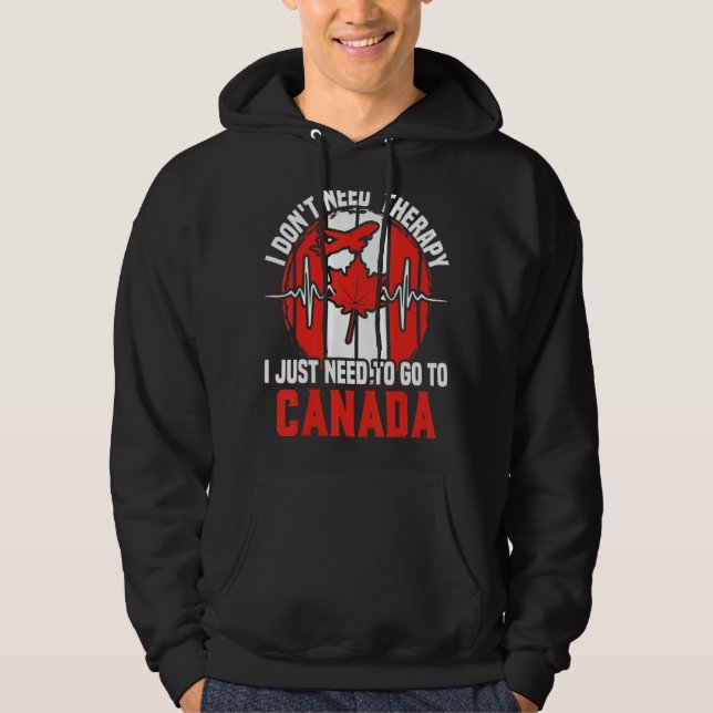 Jag behöver inte terapi jag bara behöver åka till  hoodie (Framsida)