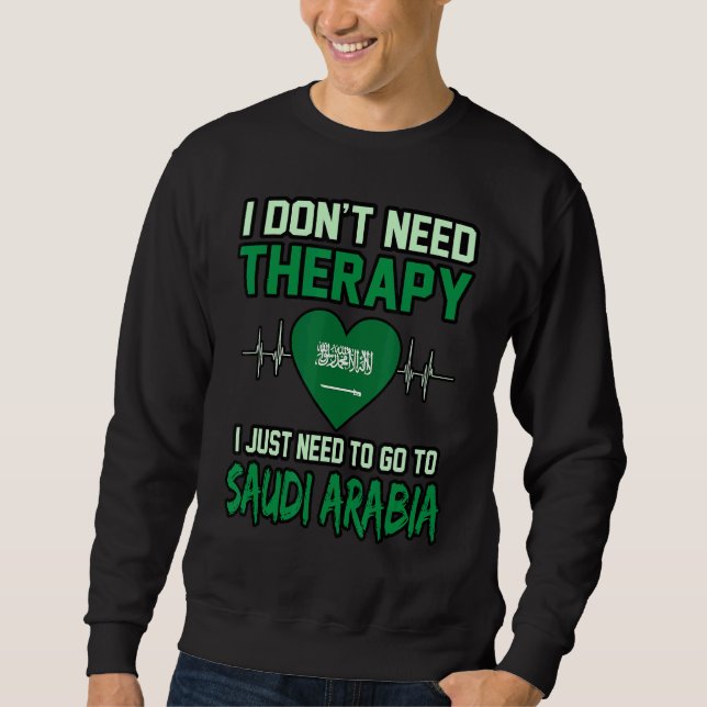 Jag behöver inte terapi jag bara behöver åka till  lång ärmad tröja (Framsida)