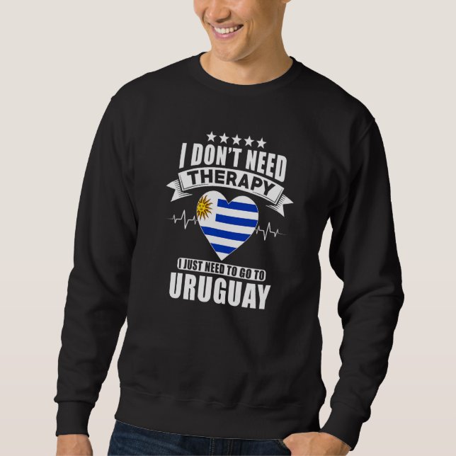 Jag behöver inte terapi jag bara behöver åka till  lång ärmad tröja (Framsida)