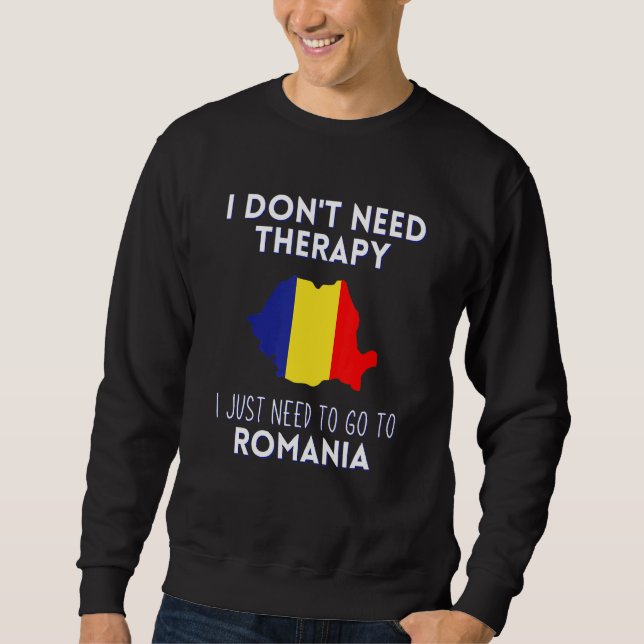 Jag behöver inte terapi jag bara behöver gå till R Lång Ärmad Tröja (Framsida)