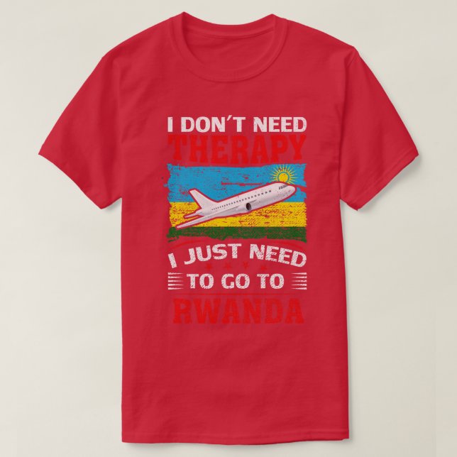 Jag behöver inte terapi jag bara behöver gå till R T Shirt (Design framsida)
