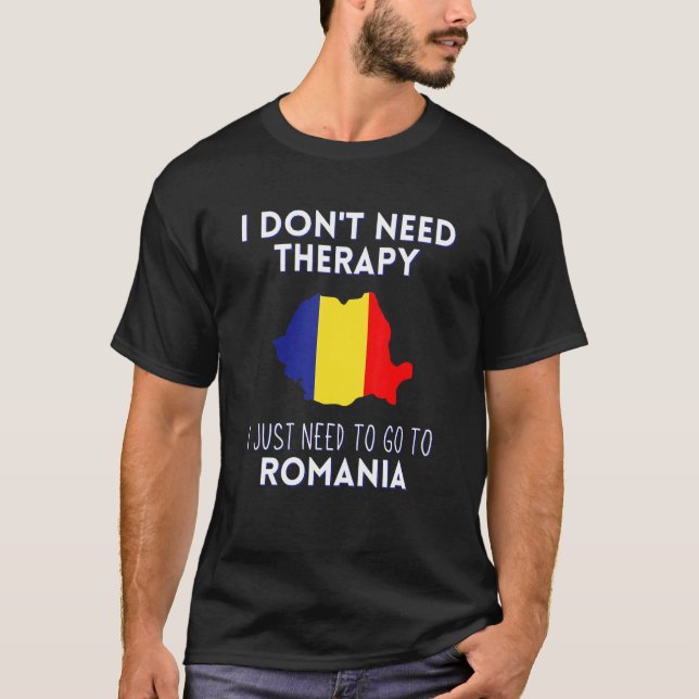 Jag behöver inte terapi jag bara behöver gå till R T Shirt (Framsida)