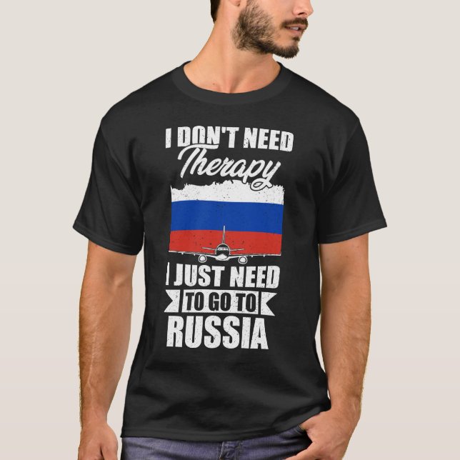 Jag behöver inte terapi jag behöver bara åka till  t shirt (Framsida)