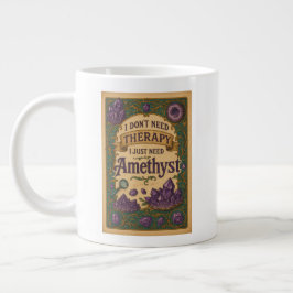 Jag behöver inte terapi, jag behöver bara Amethyst Jumbo Mugg