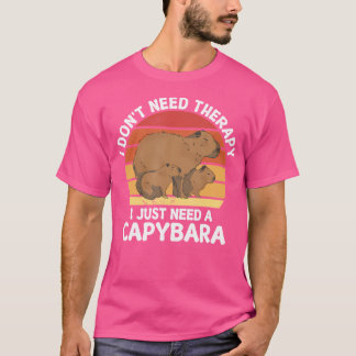 Jag behöver inte terapi jag behöver bara Capybara T Shirt