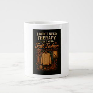 Jag behöver inte terapi, jag behöver bara Fall Mod Jumbo Mugg
