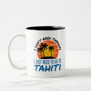Jag behöver inte terapi jag behöver bara gå til Två-Tonad mugg