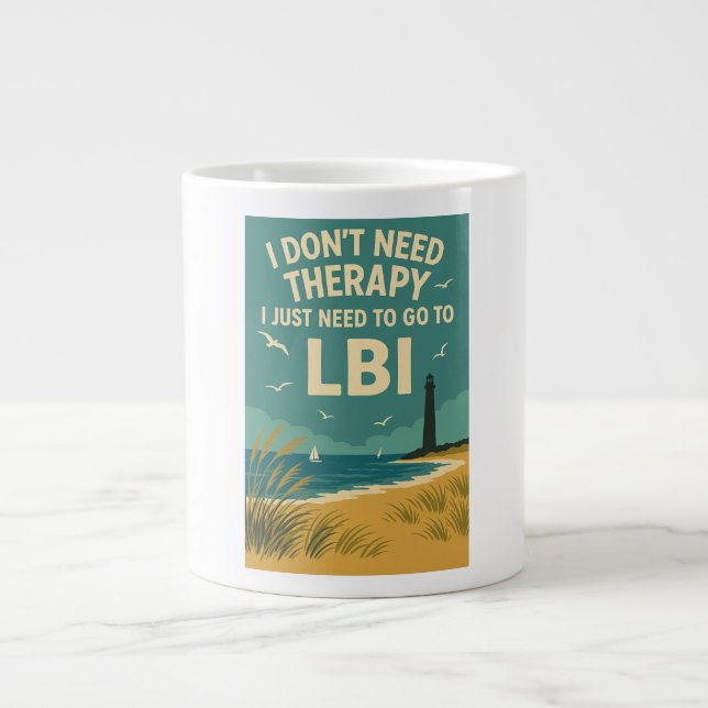 Jag behöver inte terapi, jag behöver bara gå till  jumbo mugg (Framsidan)