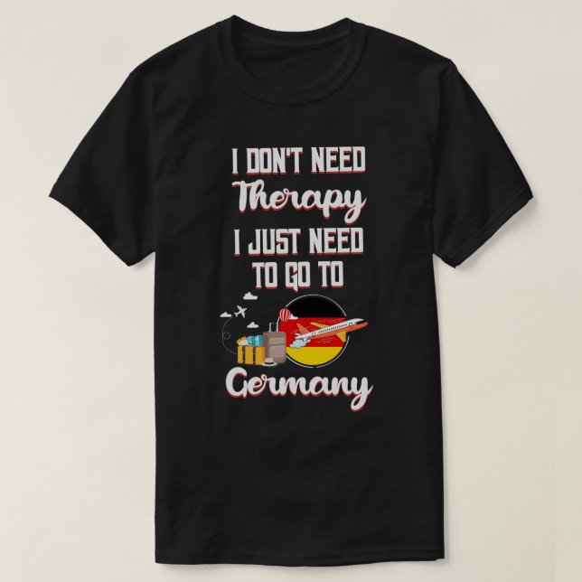 Jag behöver inte terapi jag behöver bara gå till T Shirt (Design framsida)