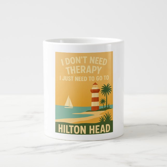 Jag behöver inte terapi, jag behöver bara Hilton H Jumbo Mugg (Framsidan)