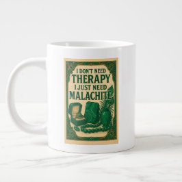 Jag behöver inte terapi, jag behöver bara Malachit Jumbo Mugg