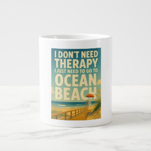 Jag behöver inte terapi, jag behöver bara Ocean Be Jumbo Mugg