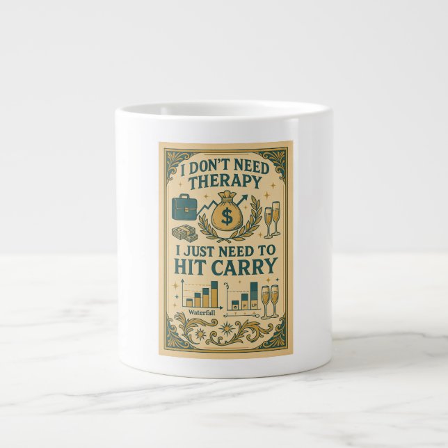 Jag behöver inte terapi, jag behöver bara slå bära jumbo mugg (Framsidan)