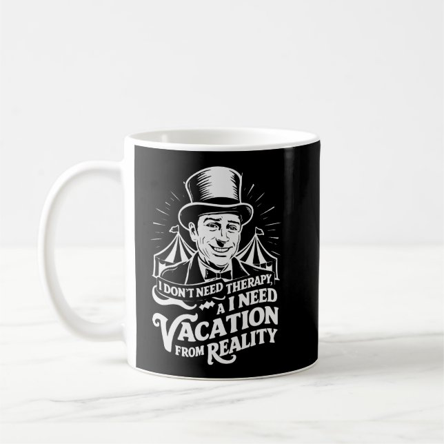 Jag behöver inte terapi, jag behöver en vaccinerin kaffemugg (Vänster)