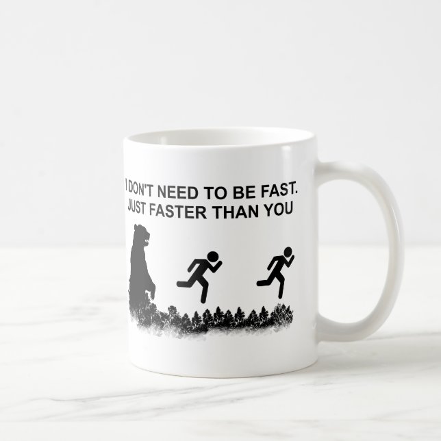 Jag behöver inte vara snabb (Grizzly) Kaffemugg (Höger)