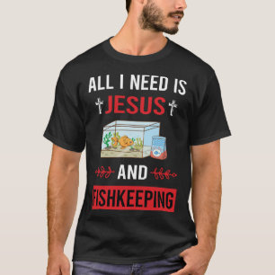 Jag behöver Jesus Fiskare Fiskare som håller fisk T Shirt