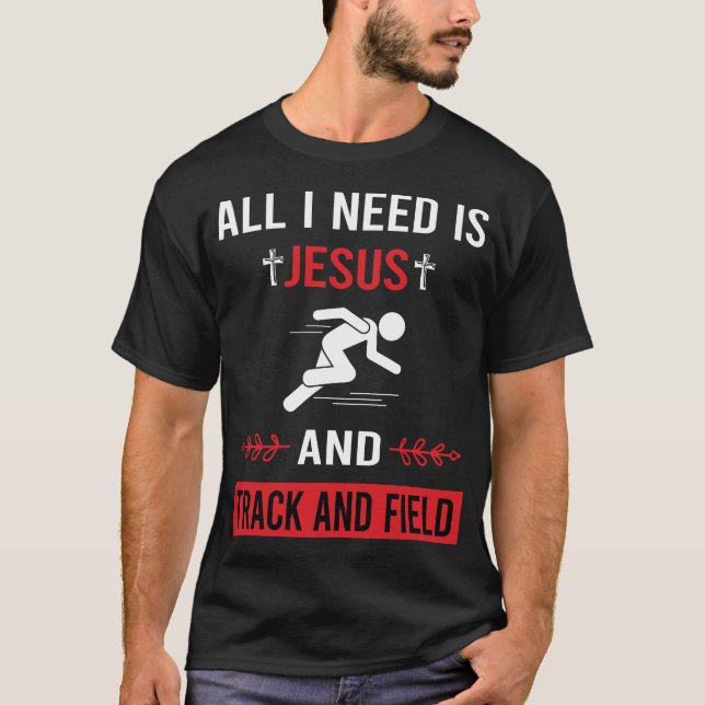 Jag behöver Jesus Friidrott T Shirt (Framsida)