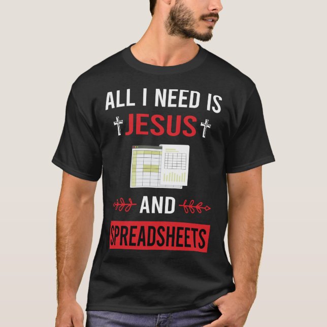 Jag behöver Jesus kalkylblad T Shirt (Framsida)