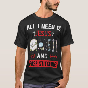 Jag behöver Jesus Kor Stitching T Shirt