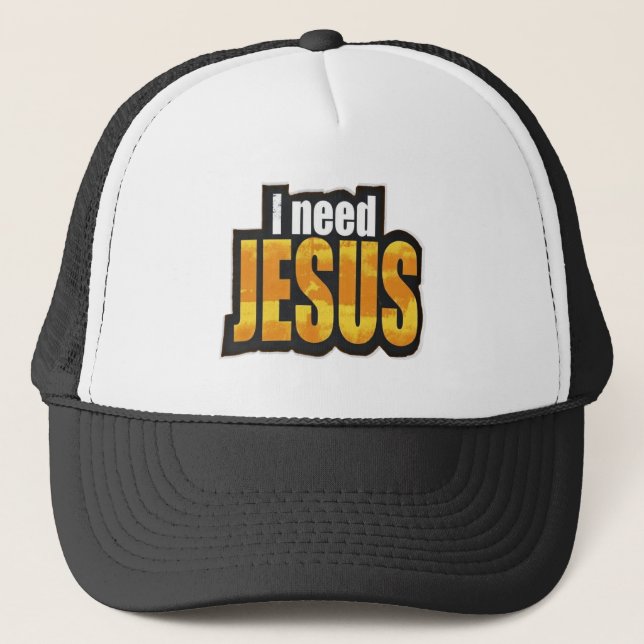 Jag behöver JESUS - Kristendom Keps (Framsida)