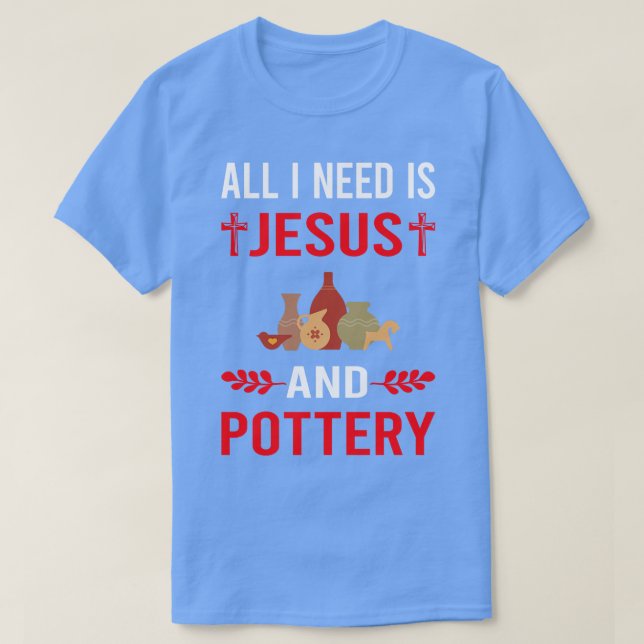 Jag behöver Jesus och Potter. T Shirt (Design framsida)
