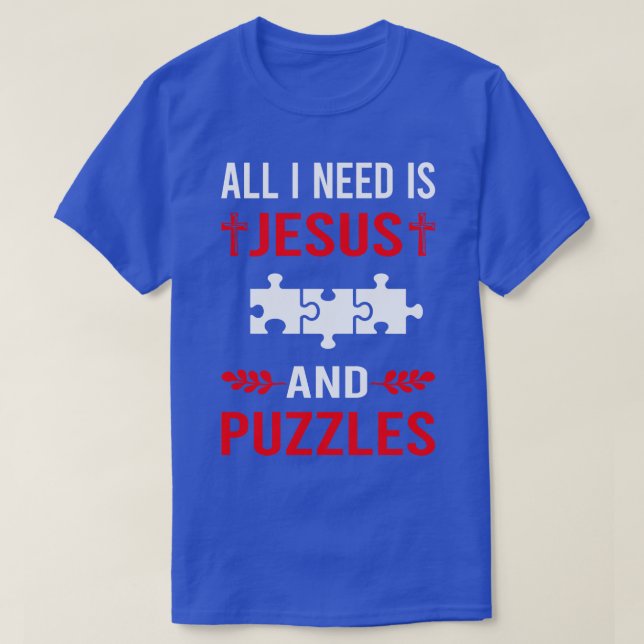 Jag behöver Jesus och pussel T Shirt (Design framsida)