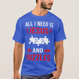 Jag behöver Jesus och pussel T Shirt