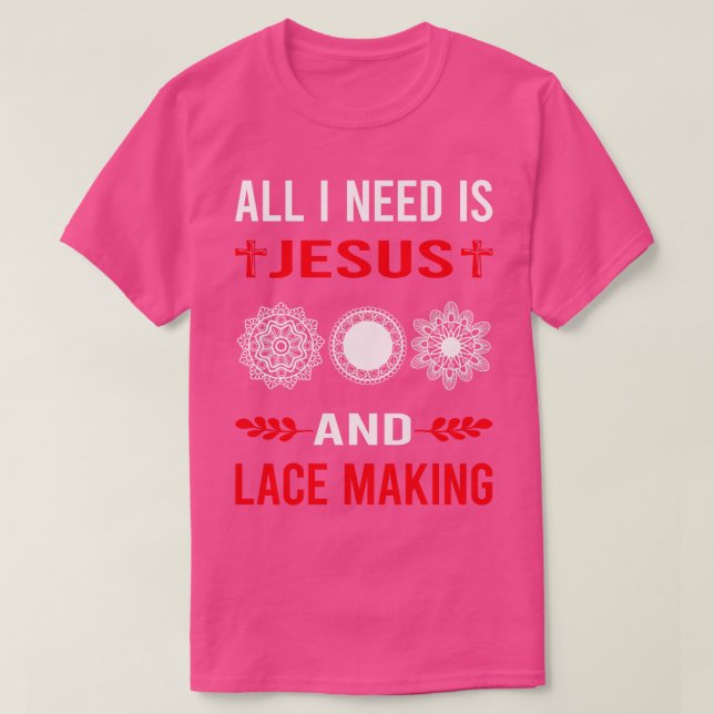 Jag behöver Jesus och Snöre Skapar lakemaking T Shirt (Design framsida)