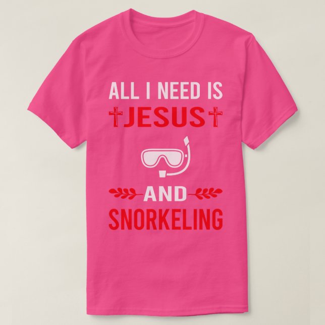 Jag behöver Jesus och Snorkeling Snorkel Sn T Shirt (Design framsida)