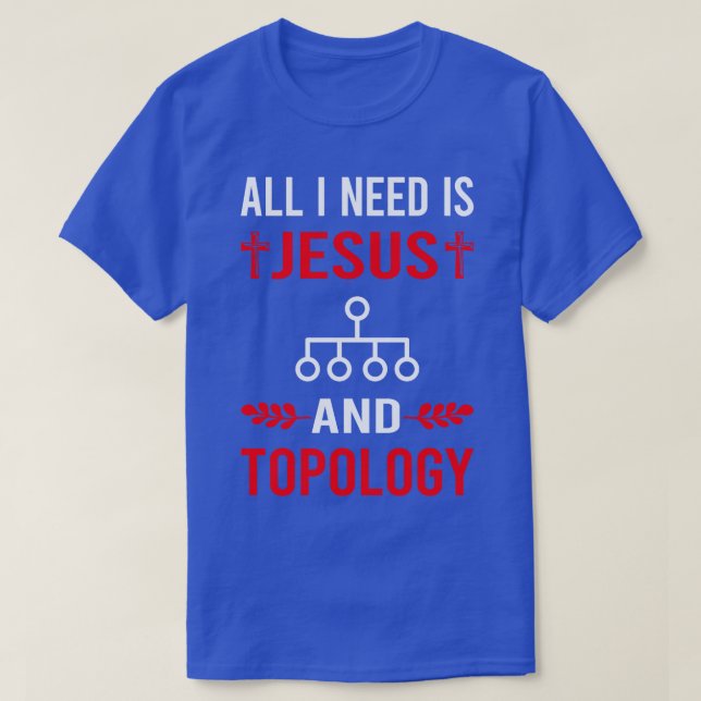 Jag behöver Jesus och topologi T Shirt (Design framsida)