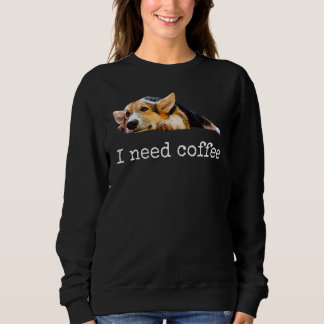 Jag behöver kaffe Cute Corgi Mamma Pappa Hund T Shirt
