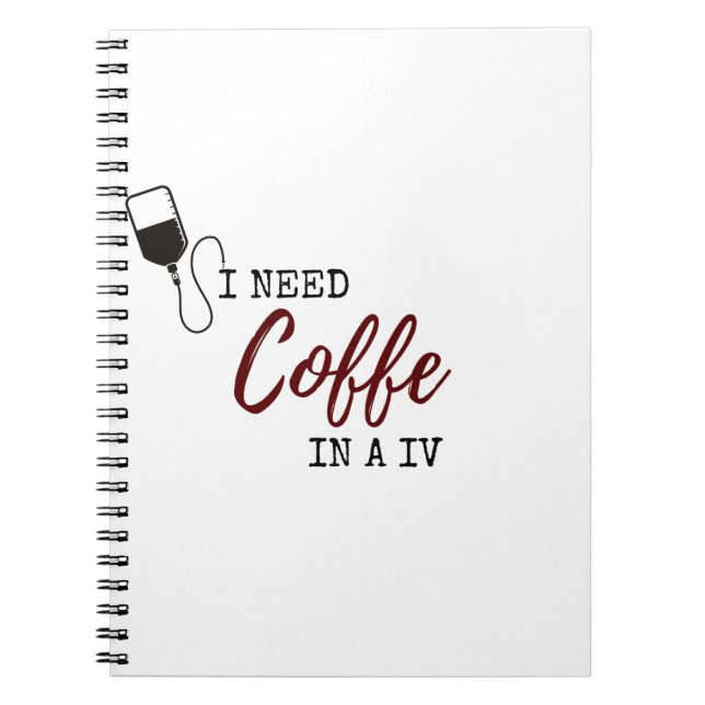 JAG BEHÖVER KAFFE I A IV ANTECKNINGSBOK (Framsidan)