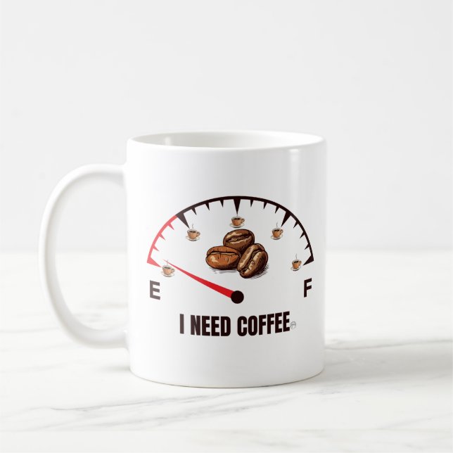 Jag behöver kaffe kaffemugg (Vänster)