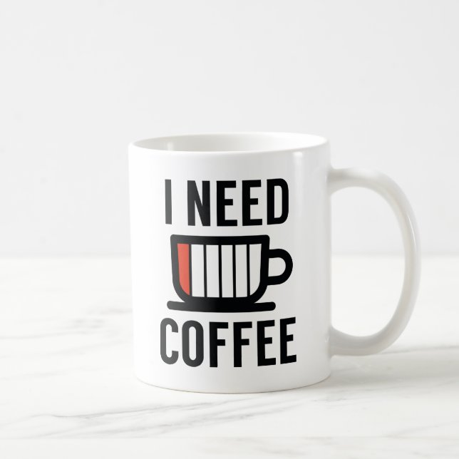 Jag behöver kaffe kaffemugg (Höger)