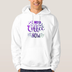 Jag Behöver Kaffe Nu Herr Basic Hoodie –