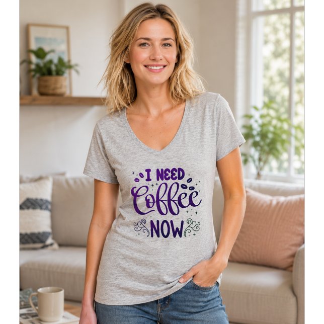 Jag Behöver Kaffe Nu Rolig Kaffe Tröja (Skapare uppladdad)