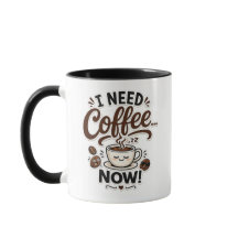 Jag Behöver Kaffe NU Söt Kaffeälskare Mugg Present