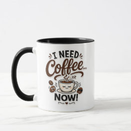 Jag Behöver Kaffe NU Söt Kaffeälskare Mugg Present