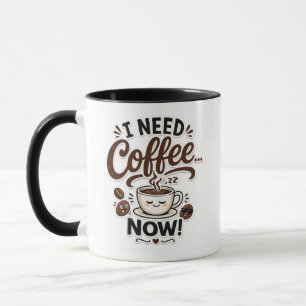Jag Behöver Kaffe NU Söt Kaffeälskare Mugg Present